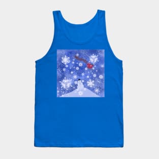 Snowy Christmas Night Tank Top